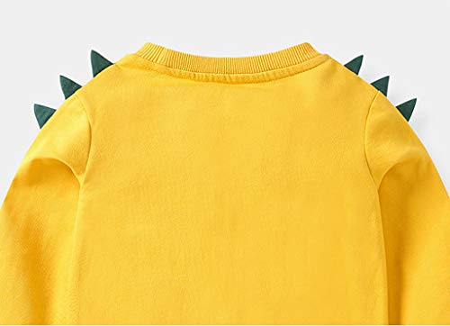 YWLINK Sudadera NiñO OtoñO Invierno De Manga Larga SuéTer De Dinosaurio EstéReo De Dibujos Animados Jersey Casual Camiseta Suelta Mezcla De AlgodóN Tops Ropa Deportiva Regalo De CumpleañOs