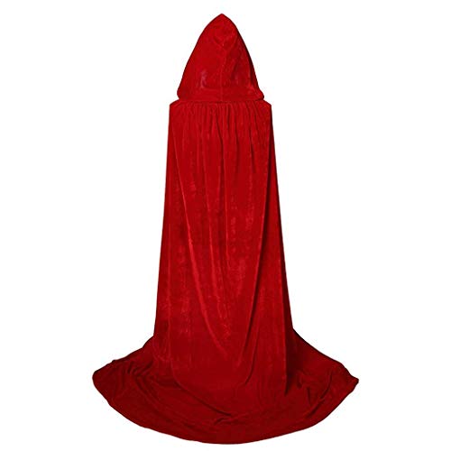 YWLINK Vampiro Capucha Capa Nuevo Halloween 8 Colores Disfraz De Fiesta De rol De Vampiro Adulto Terciopelo Disfraz De Halloween para Mujeres Hombres Carnaval Fiesta Disfraces Chal