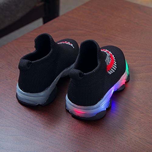YWLINK Zapatos Luminosos Led NiñOs Y NiñAs Zapatos Casuales Transpirables Antideslizantes Zapatos Ligeros Calcetines Zapatos Comodo Zapatos Planos Zapatillas Luminosas Regalo De CumpleañOs(21-30EU)