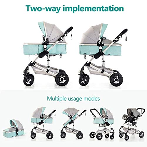 YXCKG Cochecito De Bebe 2 En 1, Silla Paseo Bebe Ligera hasta 25 Kg, Cochecito Plegable De Peso Ligero Compacto Cochecito De Niño, De 5 Puntos del Cinturón De Seguridad, (Color : Red)