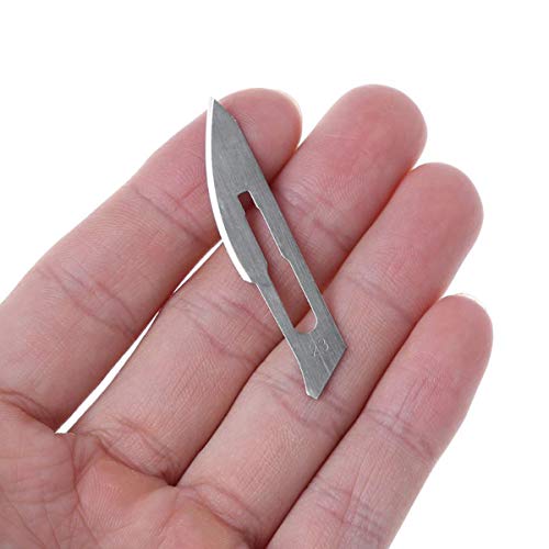 YYLE 1 Set 10 pc 23# de acero al carbono cuchillas quirúrgicas bisturí + 1pc 4# Handle Scalpel DIY herramienta de corte