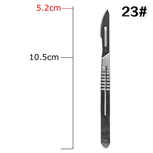 YYLE 1 Set 10 pc 23# de acero al carbono cuchillas quirúrgicas bisturí + 1pc 4# Handle Scalpel DIY herramienta de corte