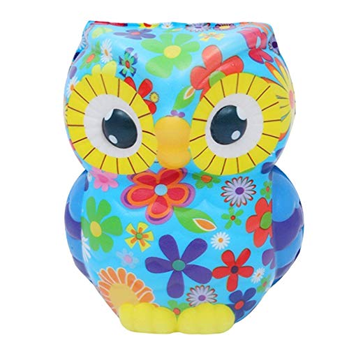 ZALE Simulación Soft 2019 Nueva Lindo Colorido del búho Blando Animal Simulación Squeeze Lento Aumento de Juguete perfumado Alivio de tensión for los Juguetes Kid Partido Artefacto má