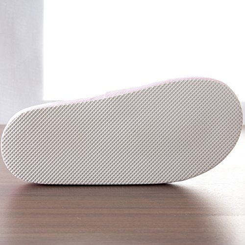 Zapatillas casa cuenca del lino femenino masculino parejas habitación tiene antideslizante en las temporadas de verano cool zapatillas, azul,36-37 (34-36 pies)