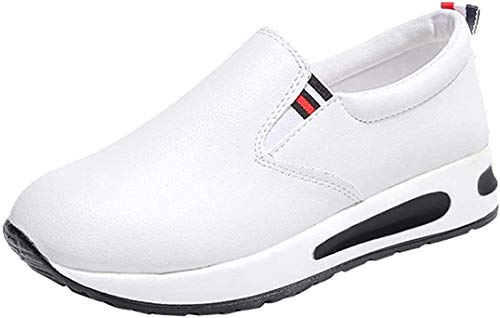 Zapatillas de Cuero para Mujer Otoño 2018 PAOLIAN Zapatos de Plataforma Dama Casual Cómodo Moda Señora Senderismo Calzado de Trabajo Aire Libre y Deporte Mocasina