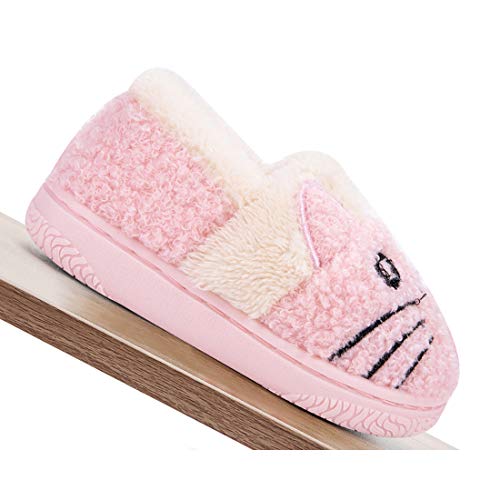 Zapatillas de Estar por Casa para Niñas Niños Invierno Zapatillas Interior Casa Caliente Pantuflas Suave Algodón Calentar Zapatilla Mujer Hombres Rosa2 32-33 EU (Fabricante: 220)