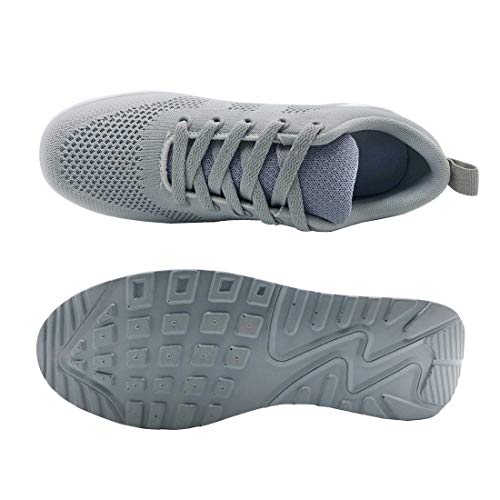 Zapatillas Deportivas Mujer Zapatos Deporte Gimnasio Cuña Zapatillas de Running Ligero Sneakers Cómodos Fitness Zapatos de Trabajo Zapatillas Casual Gris 37EU
