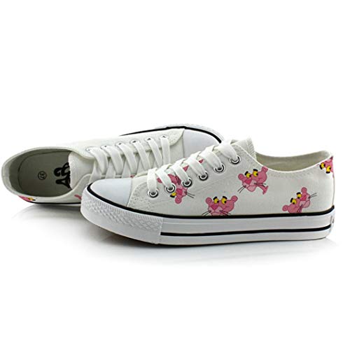 Zapato de Lona de Las Mujeres Primavera Verano Anime Doodle Zapatos Casuales Mujer Pintado A Mano de Encaje hasta Zapatos Planos Casuales