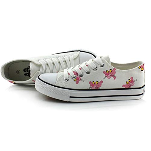 Zapato de Lona de Las Mujeres Primavera Verano Anime Doodle Zapatos Casuales Mujer Pintado A Mano de Encaje hasta Zapatos Planos Casuales