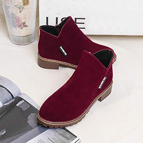 Zapatos De Mujer,RETUROM Botas De Mujer Botines Mujer Invierno OtoñO Negro Plano Pierna Alta Ante Casual Largo Alto Botas De Color SóLido Plana Martin Altas Botas Largas Zapatos Casuales