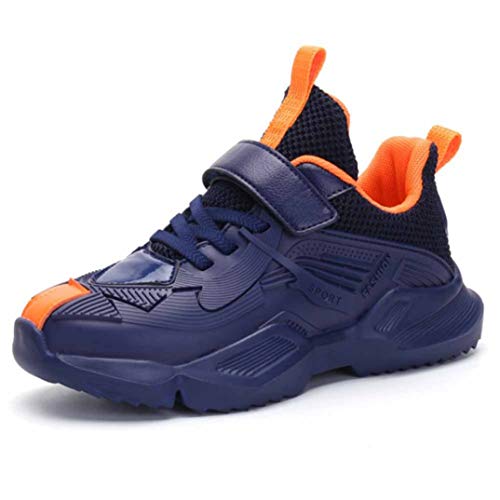 Zapatos Deportivos para niños Zapatos de Mech de otoño e Invierno Zapatos para niños Estudiantes de Escuela Primaria Antideslizantes Zapatos Planos Gruesos Malla Zapatos de Running Transpirables