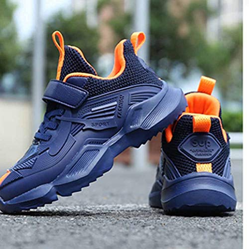 Zapatos Deportivos para niños Zapatos de Mech de otoño e Invierno Zapatos para niños Estudiantes de Escuela Primaria Antideslizantes Zapatos Planos Gruesos Malla Zapatos de Running Transpirables