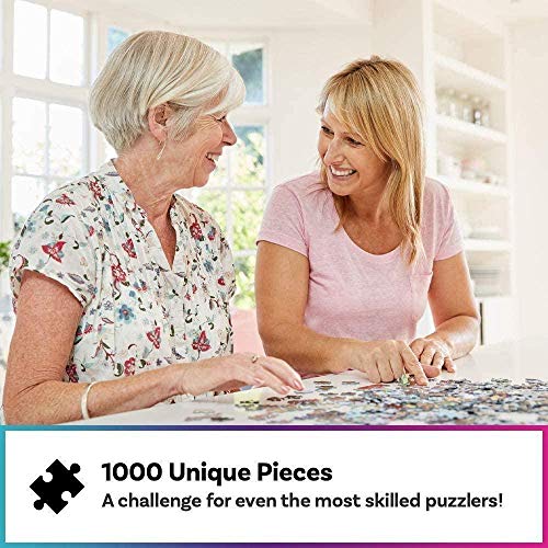 ZDWTXA Rompecabezas de Madera 1000 Piezas Rompecabezas para niños Adultos Construyendo un Muro Cortina Cerca del Agua en horario Estelar Desafío Educativo para niños