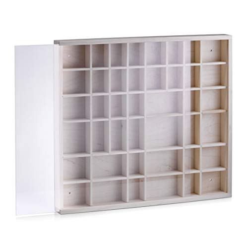 Zeller 12112 Caja Expositora de Pared, Pino, Marrón, 45x40x4.5 cm