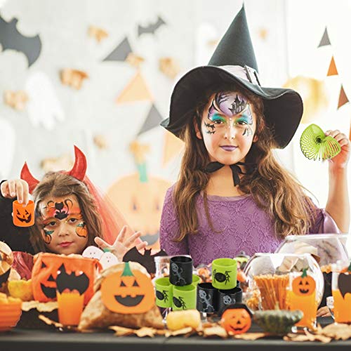 ZERHOK 40 piezas Mini Resortes de Juguete Muelles Mágicos de Halloween Magic Spring Infantil Pegatinas Calabazas Regalo de Truco o Trato Rellenos de Bolsas Premios de Juegos Niños Fiesta de Terror