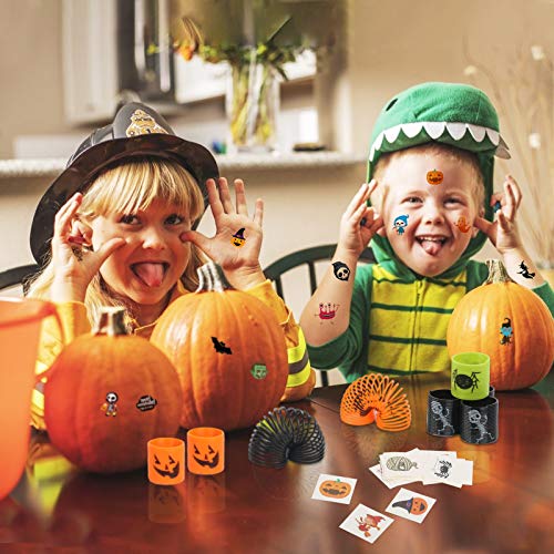ZERHOK 40 piezas Mini Resortes de Juguete Muelles Mágicos de Halloween Magic Spring Infantil Pegatinas Calabazas Regalo de Truco o Trato Rellenos de Bolsas Premios de Juegos Niños Fiesta de Terror