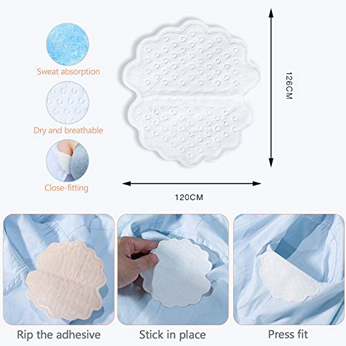 ZEVONDA Almohadillas para el Sudor de Axilas - Protección Contra el Sudor y Desodorante Manchas Desechables Absorción Sin Olor Antitranspirante Almohadillas para Hombre Mujer, Tono de piel