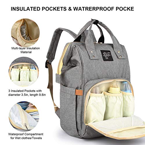 ZFHNY Mochilas para Bolsas de pañales, Bolsas para Cambiar pañales para bebés Bolsa para mamá Mochila Multifuncional Bolsa para Madre y bebé de Gran Capacidad Bolsa para Madre y bebé Bolsa Mochila