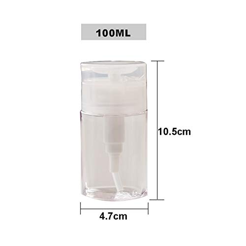 Zhang Botella de Viaje Tipo Push, Botellas de plástico con Tapas, envases cosméticos vacíos Recargables para Perfume en Spray de tóner (Size : 100ml)