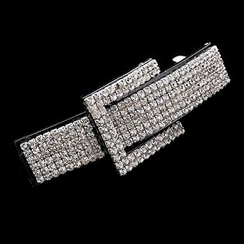 ZHOUCONGYING Accesorios para el Cabello Rhinestone De La Pinza De Pelo Cristalina Pasador De Pelo De La Horquilla Francesa Pasador De Pelo Automático For El Accesorio del Pelo