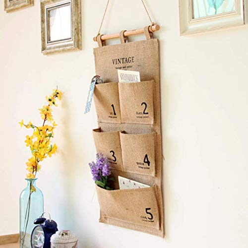 zhouweiwei Bolsa de Almacenamiento Digital Colgante de múltiples Capas de cáñamo de algodón suministra Diariamente Productos de Salud y Belleza para el Cuidado Personal