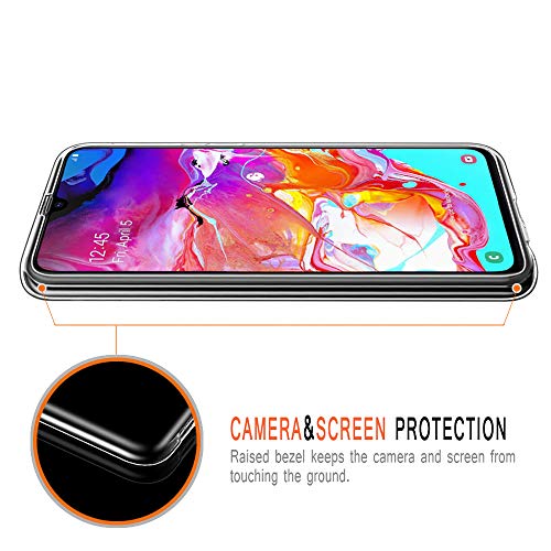 ZhuoFan Funda Samsung Galaxy A70, Cárcasa Silicona Transparente con Dibujos Diseño Suave TPU Gel Antigolpes de Protector Piel Case Cover Bumper Fundas para Movil Samsung GalaxyA70, Girl Boss