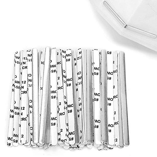 ziidoo Goma Elástica Específica para Mascarillas,Cuerda elástica(3mm 10Metros) y 30pcs Puente Nasal,cintas elásticas redondas blancas para máscara Bricolaje y costura 