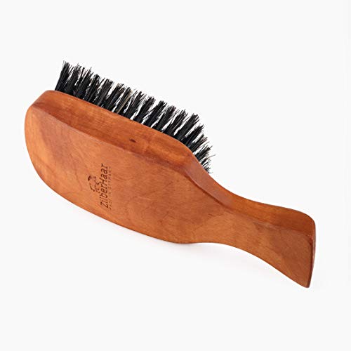 ZilberHaar Major - Cepillo de pelo y barba para hombre - cerdas suaves de jabalí - Masajea y exfolia la piel y el cuero cabelludo - Accesorio ideal para aseo masculino - Fabricado en Alemania