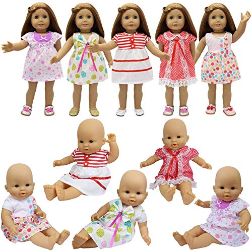 ZITA ELEMENT 5X Vestidos Lindo para Bebé Muñecas Ropa Muñecas 35-46cm Girl Doll