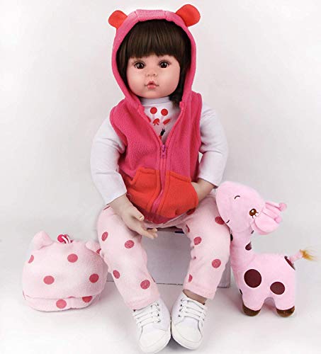 ZIYIUI Reborn dolls18 Bebe Reborn drim 47cm Infant Antonio Juan renacida Muñeca de niño Muñeca de Vinilo de Silicona Muñeca Realista Extra un Juguete de venado