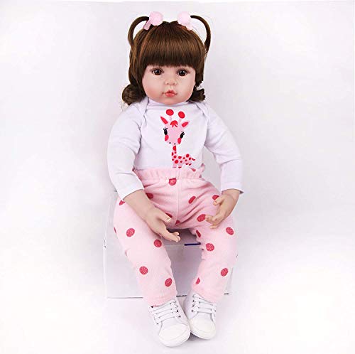 ZIYIUI Reborn dolls18 Bebe Reborn drim 47cm Infant Antonio Juan renacida Muñeca de niño Muñeca de Vinilo de Silicona Muñeca Realista Extra un Juguete de venado