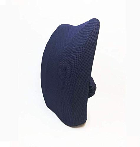 ZJDU Espuma De Memoria Soporte Lumbar Respaldo Cojín Respirable Coche Cintura Oficina Lumbar Respaldo,A