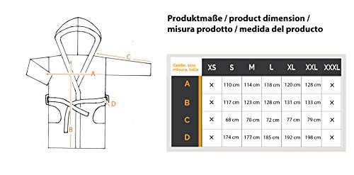 ZOLLNER Bata Muy Suave para Mujer o Hombre, XXL, Gris, Otras Tallas y Colores