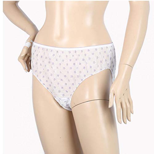 Zonfer 7pcs / Set algodón Embarazada Breves prenatal posparto Braga desechable de Ropa Interior de Las Bragas de Viajes Talla XL