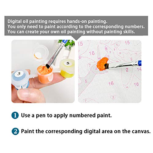 zpbzambm Pintura por Números Kits,Lienzo De Bricolaje Regalo De Pintura Al Óleo para Adultos Niños,Pintar por Numeros,Decoración del Hogar Mural De Arte,Jugando Delfines,40X50Cm,con Marco,A1200