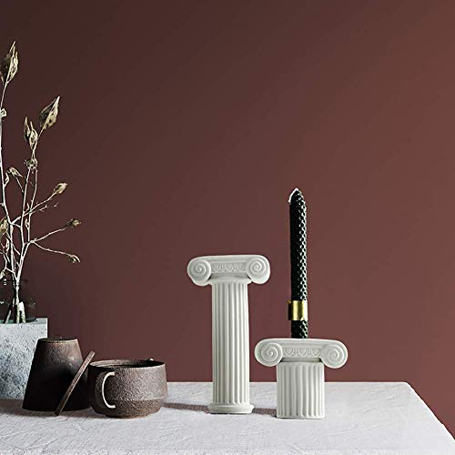 ZTMN Candelabro cónico de Roma, candelabros de cerámica creativos, candelabros de Arte arquitectónico para el hogar, Boda, luz de Velas, Cena, decoración, Azul, 3 Piezas