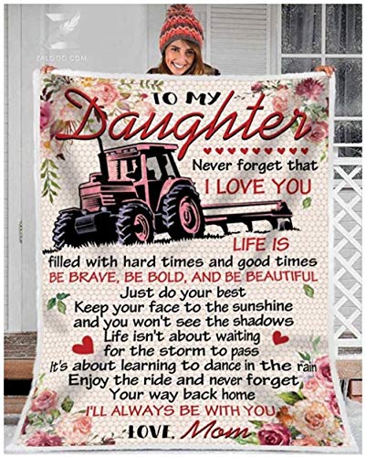 Zuyau Manta Suave y cómoda de Cuatro Estaciones de 50 * 60 Pulgadas，para mi Hija Be Beautiful Farmer Ft Polyester Hombres Mujeres Novedad Usable