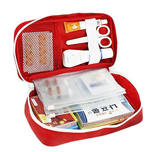 Zuzer Botiquín de Primeros Auxilios,2PCS Bolsa Médica Vacio Bolso de Primeros Auxilios Bolsa de Medicinas para Coche Camping Viajes