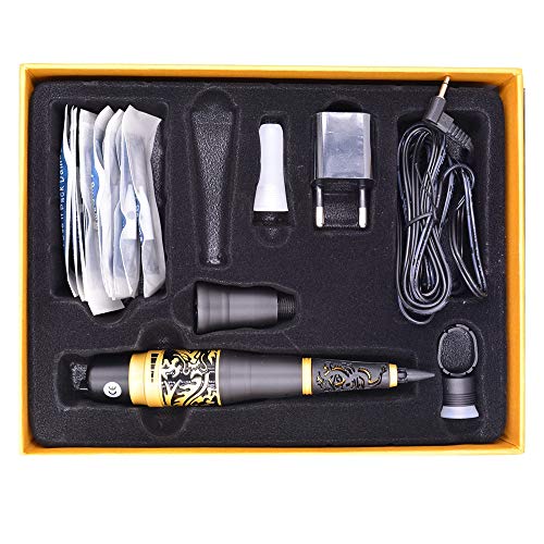 Zwen Kits de máquina de Maquillaje Permanente Golden Dragon Profesional Máquina de Tatuaje cosmética de Labios con lápiz de Ojos Original de Taiwán con Aguja de Tatuaje,B