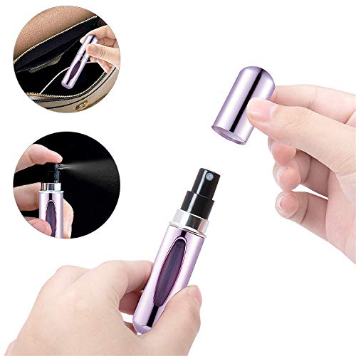 ZWOOS Atomizador Perfume Recargable, 3 Pieza Atomizador del Perfume, 5ml Botella Vacío Pulverizador Viaje en Bolso, Bomba Recargable Perfume Spray Frasco