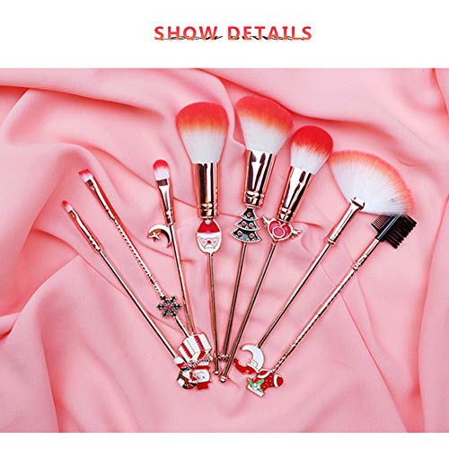 ZX-SHOP Set de brochas de maquillaje profesional 8 piezas Pinceles de maquillaje Set Premium Synthetic Foundation Brush Blush Concealers Kit de pinceles