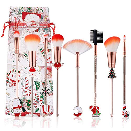 ZX-SHOP Set de brochas de maquillaje profesional 8 piezas Pinceles de maquillaje Set Premium Synthetic Foundation Brush Blush Concealers Kit de pinceles