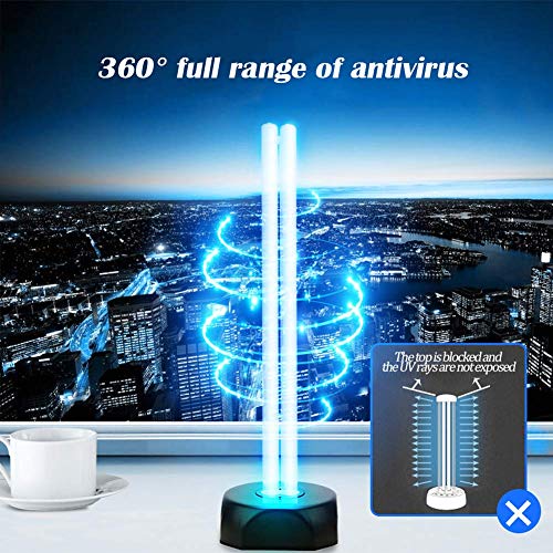 ZXF@ Luz germicida UV, lámpara de esterilización Ultravioleta de ozono, luz de Limpieza portátil desinfectar Antibacteriano para el Coche de la Oficina en casa