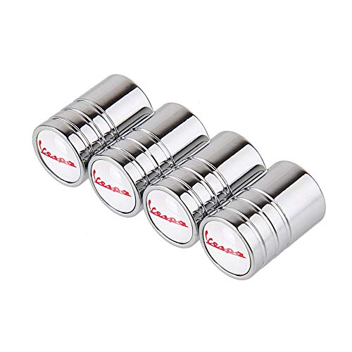 Zxwzzz Accesorios for el Coche automático de la válvula del neumático de los Casquillos del vástago del Borde Pegatina for Vespa Gilera Derbi Aprilia Guzzi GTS300 946 Piaggio Primavera