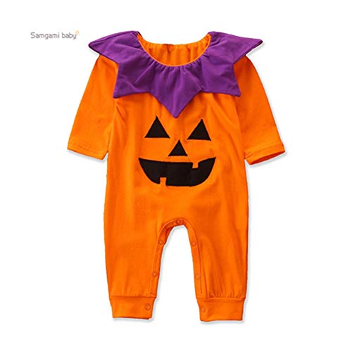 ZXYSHOP Disfraz De Calabaza De Halloween para Bebédisfraz De Calabaza para Bebés: Talla 6-12 Meses,70