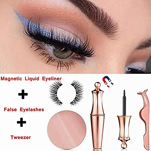 ZYJFP Delineador de Ojos magnético, Pestañas magneticas Resistente al Agua de Larga duración Delineador de Ojos Pestañas postizas Pinzas Equipo,30 * 11 * 6mm