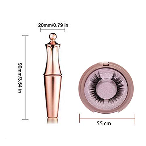 ZYJFP Delineador de Ojos magnético, Pestañas magneticas Resistente al Agua de Larga duración Delineador de Ojos Pestañas postizas Pinzas Equipo,30 * 11 * 6mm