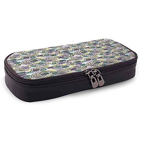 ZYWL Oficina y papelería Bolígrafos, lápices y útiles de escritura Estuches Abstract Storage Bag Bag Case Floral Silhouettes with Abstract Designs Art Nouveau Style Nature Illustration Applicable Girl