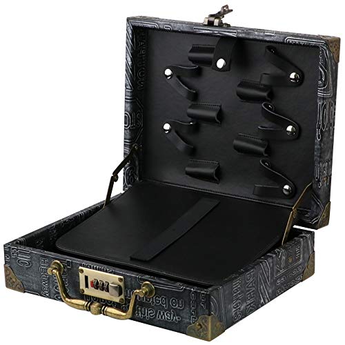 ZzheHou Estuches Cosméticos Código Estilista Bloqueo Maleta Tijeras de peluquería Caja de Almacenamiento cortadora de Cabello Caja de Herramientas Azul para Salón/Estudio De Belleza/Maquillador