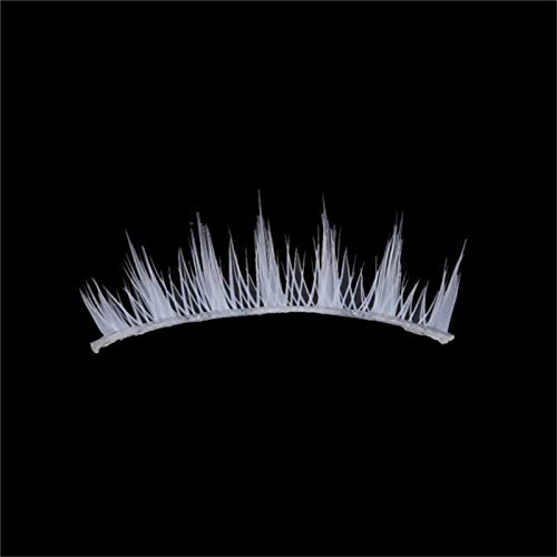 1 par de alta calidad de maquillaje cosplay natural larga raya cruzada pestañas postizas nueva moda blanco pestañas postizas venta caliente (Color : Mix)